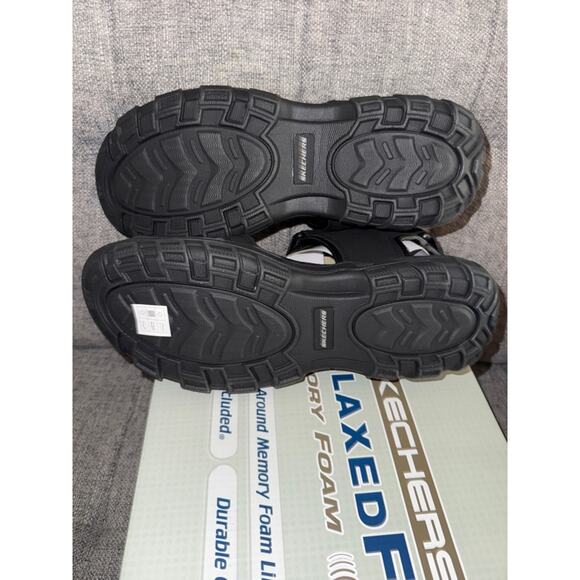 Sketchers men’s garver louden black sandals NIB size 13 main image 7